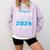 Proud Step Dad Of 5th Grade Graduate 2024 Family Graduation Comfort Colors Sweatshirt Orchid