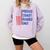 Retro Proud Coast Guard Dad Graduation Dad Usa Flag Outfit Comfort Colors Sweatshirt Orchid