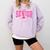 Retro Senior 2026 Class Of 2026 Coquette Pink Bow Graduation Comfort Colors Sweatshirt Orchid