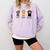 Rock Paper Scissors Hand Game Cute Paw Cat Introvert Comfort Colors Sweatshirt Orchid