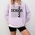 Senior 2024 Class Of 2024 Graduation 2024 Women Boy Girl Comfort Colors Sweatshirt Orchid