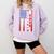 Senior 2026 Baseball American Flag Class Of 2026 Graduation Comfort Colors Sweatshirt Orchid