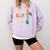 Senior 2026 Class Of 2026 Retro Groovy Graduation Grad Women Comfort Colors Sweatshirt Orchid