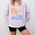 Senior 2026 Retro Groovy Flowers Graduation Comfort Colors Sweatshirt Orchid