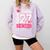 Senior 2027 Class Of 2027 Pink Coquette Bow Graduation Girl Comfort Colors Sweatshirt Orchid
