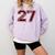 Senior 2027 Maroon Senior Class Of 27 Jersey Graduation Comfort Colors Sweatshirt Orchid