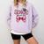Senior Class Of 2027 Coquette Pink Bow Graduation 2027 Girls Comfort Colors Sweatshirt Orchid