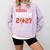 Senior Football Mom 2027 Team Class Of 2027 Graduation Mom Comfort Colors Sweatshirt Orchid