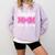 Senior Mom Class Of 2026 Pink Coquette Bow Graduation Comfort Colors Sweatshirt Orchid