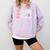 She Came She Saw She Mastered Graduation Comfort Colors Sweatshirt Orchid