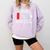 Social Battery Low Anti-Social Introvert Comfort Colors Sweatshirt Orchid