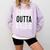 Straight Outta College Movie Parody Graduation Comfort Colors Sweatshirt Orchid