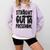 Straight Outta Preschool Graduation Cap Gown 2022 Cute Comfort Colors Sweatshirt Orchid