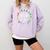 Teacher Of Tiny Humans Preschool Kindergarten Graduation Comfort Colors Sweatshirt Orchid