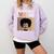 Unapologetically MHA-Ish Student Graduation Afro Comfort Colors Sweatshirt Orchid