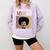 Unapologetically MSW-Ish Student Graduation Afro Comfort Colors Sweatshirt Orchid