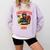 Woman Firefighter Aunt TiTi Auntie Black Graduation Comfort Colors Sweatshirt Orchid