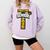 Wrestling Senior Night Senior 2026 Faith Cross Graduation Comfort Colors Sweatshirt Orchid