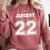 122 January 22 Birthday Wedding Graduation Event Date Comfort Colors Sweatshirt Crimson