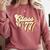 1977 Class Reunion Retro Class Of 77 High School Graduation Comfort Colors Sweatshirt Crimson