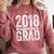 2018 Business Graduation MBA Graduate Degree Comfort Colors Sweatshirt Crimson