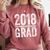 2018 Kinesiology Graduation Exercise Graduate Degree Comfort Colors Sweatshirt Crimson