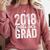 2018 Political Science Graduation Graduate Degree Comfort Colors Sweatshirt Crimson