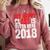 2018 Senior Graduation My Happy Class Shirt Comfort Colors Sweatshirt Crimson
