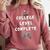 2019 College Level Complete Gamer Graduation Shirts Comfort Colors Sweatshirt Crimson