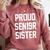2019 Senior Sister SEN19R Class Graduation Party T Shirt Comfort Colors Sweatshirt Crimson