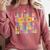 2025 Last Day Of School Autograph 6th Grade Graduation Comfort Colors Sweatshirt Crimson