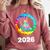 2026 Graduation Class Year Tie Dye Peace Sign Graduate Shirt Comfort Colors Sweatshirt Crimson