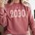 2030 Year Graduation Class Of Photo Shirt Retro Disco Comfort Colors Sweatshirt Crimson