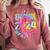 8th Grade Graduate 2024 Graduation Last Day Of School Tie Comfort Colors Sweatshirt Crimson