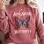 Antisocial Butterfly Aesthetic Introvert For Women Men Comfort Colors Sweatshirt Crimson