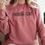 Antisocial Introvert Women Men Kids Inside Cat Comfort Colors Sweatshirt Crimson