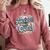 Anxious But Cute Introvert Floral Social Anxiety Comfort Colors Sweatshirt Crimson