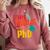 This Badass Has a PhD Doctor Graduation Comfort Colors Sweatshirt Crimson