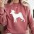 Basenji Graduation Dog Graduate Comfort Colors Sweatshirt Crimson