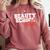 Beauty School Graduation Class Of 2018 Comfort Colors Sweatshirt Crimson