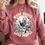 More Books Less People Introvert Skeleton Reading Comfort Colors Sweatshirt Crimson