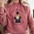 Boys Girls Preschool Graduate Sloth Graduation Cap Comfort Colors Sweatshirt Crimson
