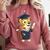 Cheetah Graduation Cute Kindergarten Elementary High School Comfort Colors Sweatshirt Crimson