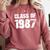 Class Of 1987 High School College Graduation Reunion Comfort Colors Sweatshirt Crimson