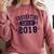 Class Of 2018 Shirts For Seniors Graduation Comfort Colors Sweatshirt Crimson