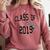 Class Of 2019-High School College University GRADUATION Comfort Colors Sweatshirt Crimson
