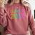 Class Of 2019 High School Graduation Date Graduate Comfort Colors Sweatshirt Crimson