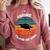 Class Of 2021 Done Senior Graduation Retro Sunset Comfort Colors Sweatshirt Crimson