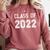 Class Of 2022 Graduation School Future Graduate Junior Comfort Colors Sweatshirt Crimson