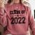 Class Of 2022 Shirt Graduation Comfort Colors Sweatshirt Crimson